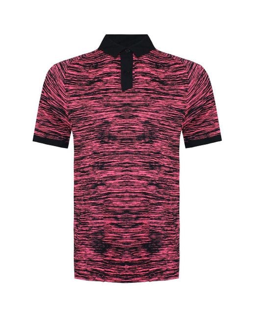 Under Armour Red Iso-Chill Abe Twist Golf Polo Shirt Nylon for men