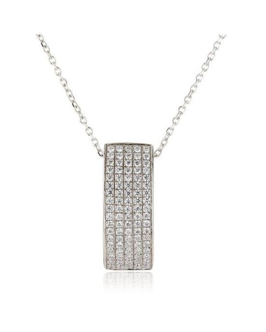 Orphelia White 925 Sterling Chain With Pendant
