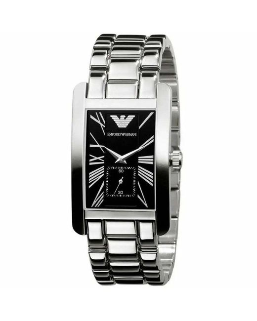 Emporio Armani Black Ar0156 Classic Rectangle Watch for men