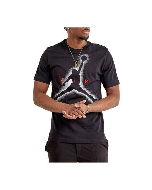Nike Black Air Jordan Graphics T Shirt for men