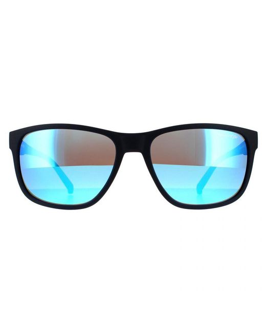 Arnette Blue Rectangle Matte Dark Mirror Light Sunglasses for men