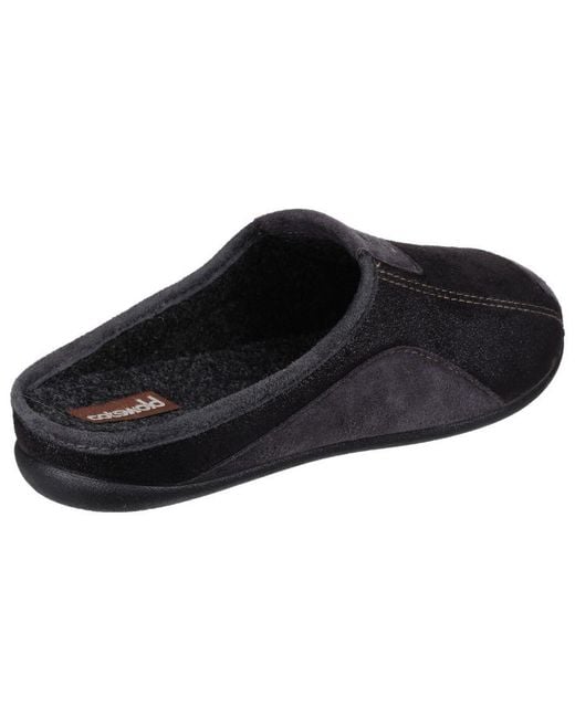 Cotswold Black Westwell Slipper for men