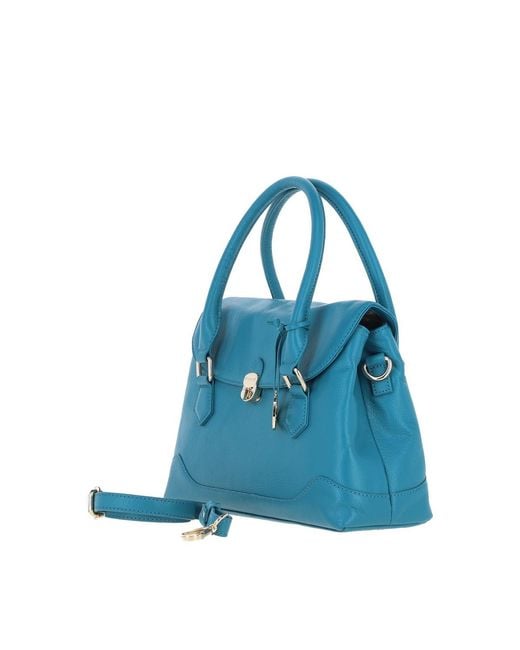 Ashwood Leather Blue Premium Shoulder Bag With Detachable Crossbody Strap