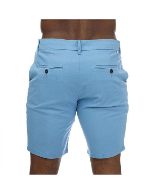 Farah Blue Basset Chino Short for men