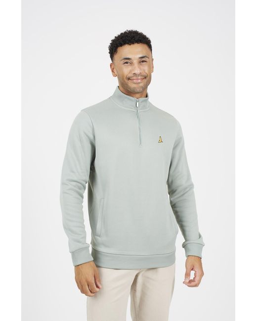 Brave Soul Gray Light 2 Pack Quarter Zip Jumpers for men
