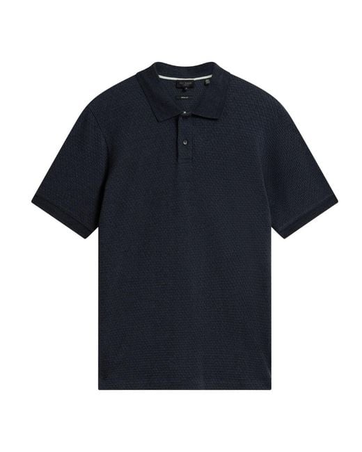Ted Baker Blue Redman Regular Textured Polo Shirt for men