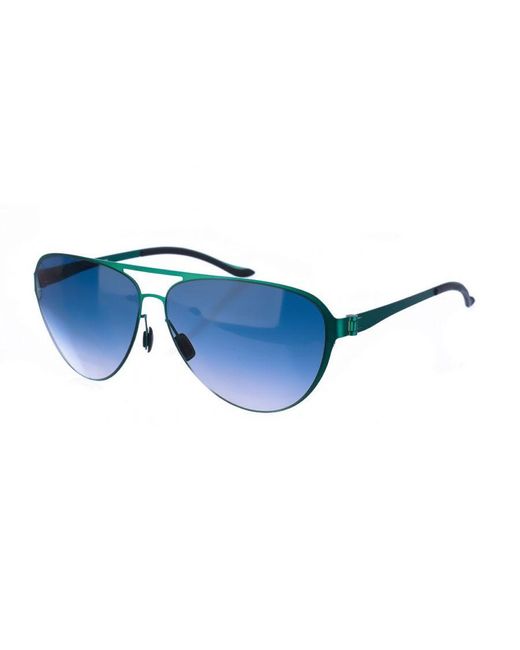 Mercedesbenz OvalShaped Metal Sunglasses M1040 in Blue for Men Lyst UK