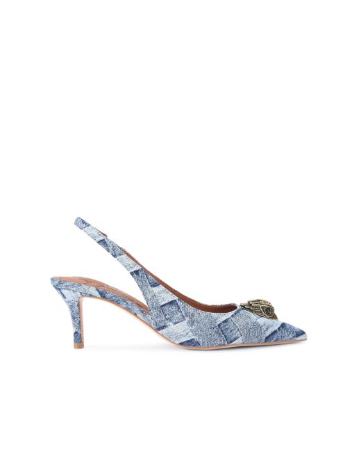 Kurt Geiger Blue Denim Belgravia Slingback Heels