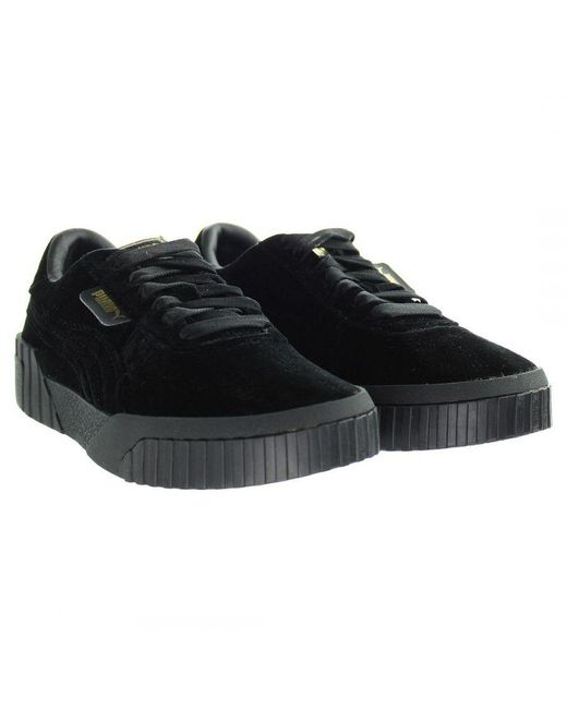 PUMA Black Cali Trainers Velvet