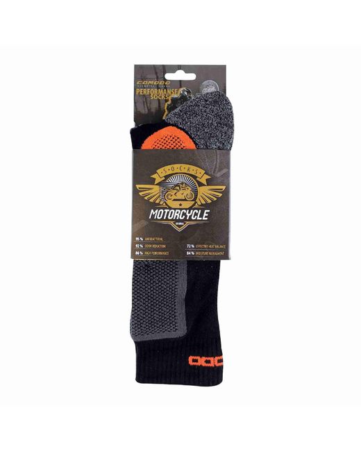 Comodo Black 1 Pack Thick Motorcycle Motorbike Boot Socks for men