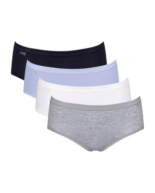 Sloggi Blue Basic+ Mid Briefs 4 Pack