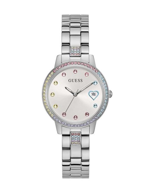 Guess Metallic Gw0657L1 Ladies Three Of Hearts Watch