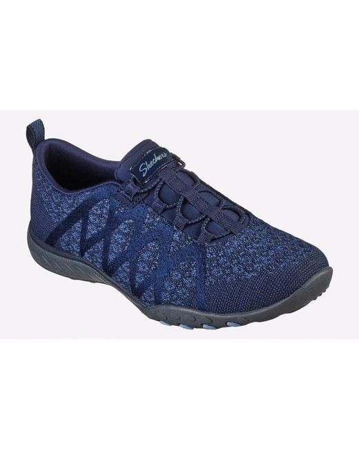 Skechers Blue Breathe-Easy Infi-Knity Memory Foam Trainer