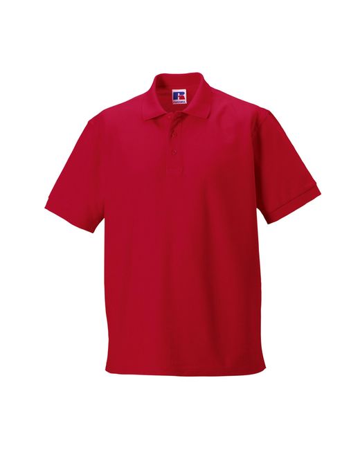 Russell Red Ultimate Classic Cotton Polo Shirt (Classic) for men