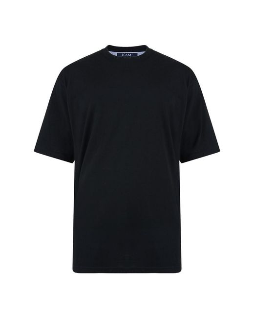 KAM Jeanswear Black Kam Denim T-Shirts Big & Tall Short Sleeve Crew Neck for men