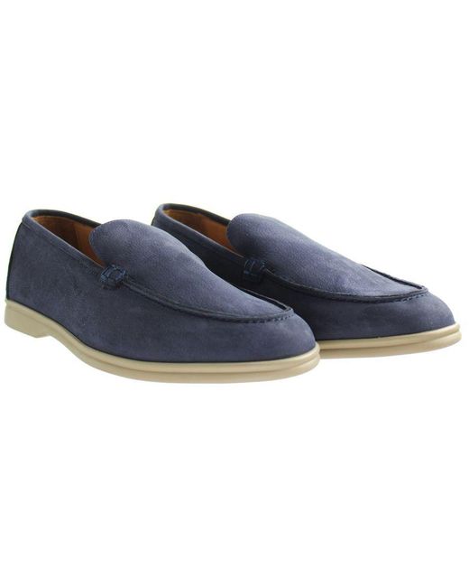 Hackett Blue Hr Penny Shoes Leather for men
