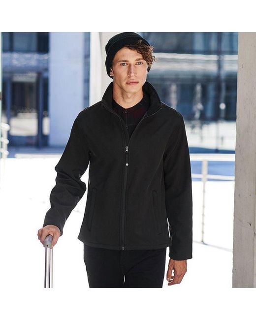 Regatta Black Reid Water Repellent Softshell Jacket for men