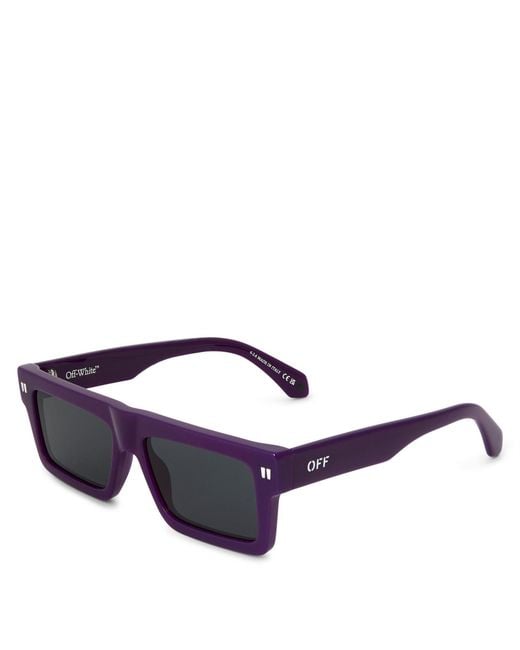 Off-White c/o Virgil Abloh Blue Accessories Off Chandler 53 Rectangle Sunglasses for men