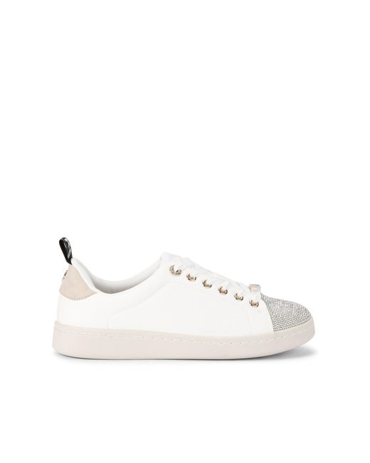 KG by Kurt Geiger White Liza Lace Up Gem Sneakers