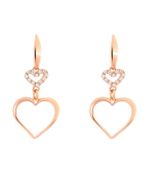 Orphelia Metallic 'Alfina' 925 Sterling Drop Earrings
