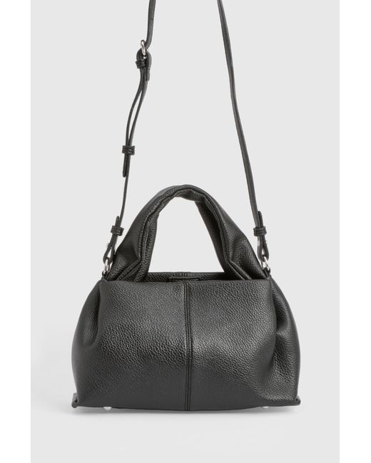 Boohoo Black Slouchy Grab Bag With Detachable Strap