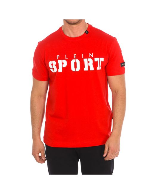 Philipp Plein Red Tips400 Short Sleeve T-Shirt for men