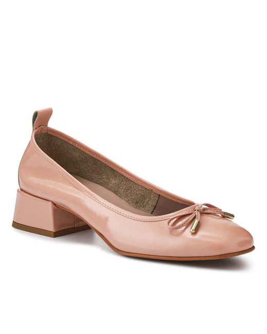 Jones Bootmaker Pink Salvaza Leather Heeled Pumps