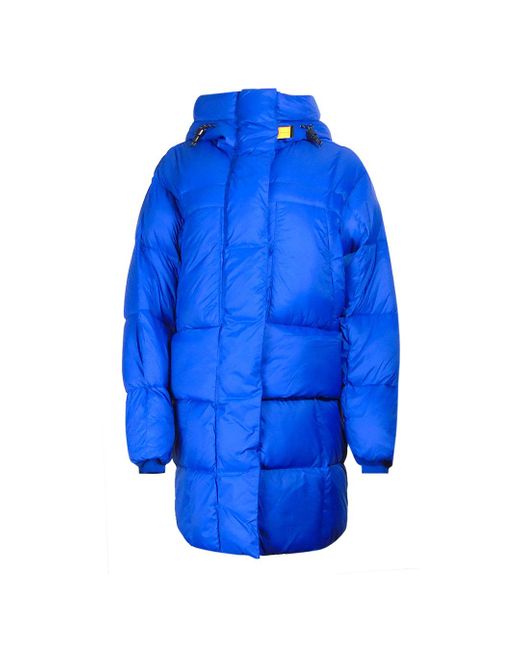 Parajumpers Blue Bold Parka Kos Long Hooded Down Jacket Polyamide