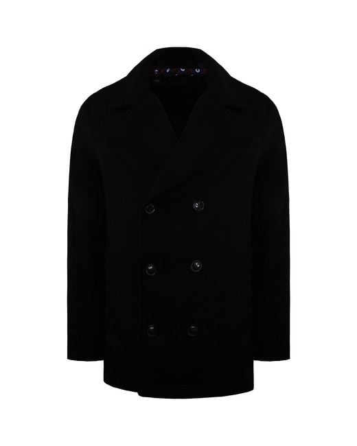 Ben Sherman Black Plain Coat for men