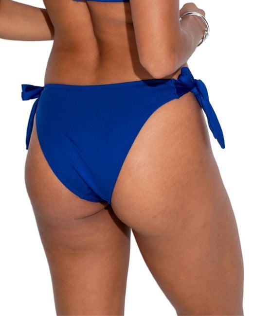 Pour Moi Blue 31543 St Kitts Tie Side Bikini Brief