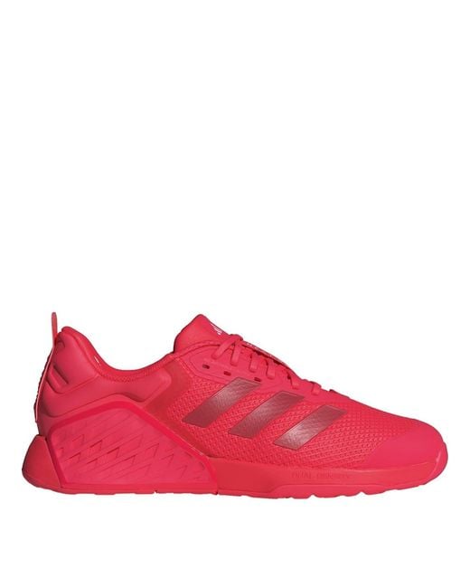 Adidas Red Dropset 3 Lace-Up Sneakers for men