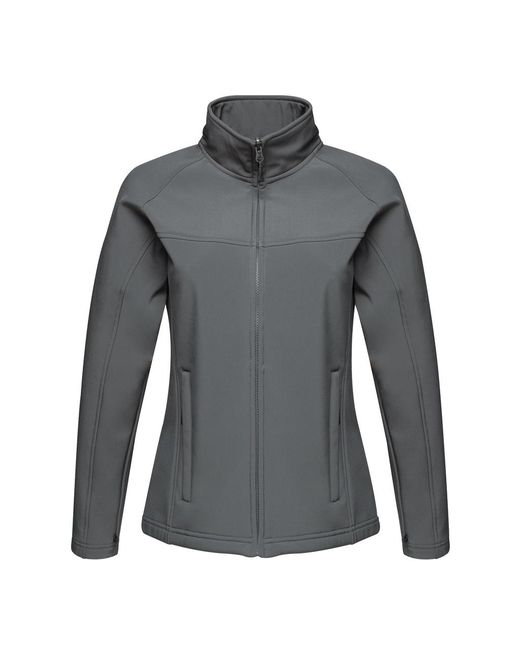 Regatta Gray Ladies Uproar Softshell Wind Resistant Jacket (Seal)