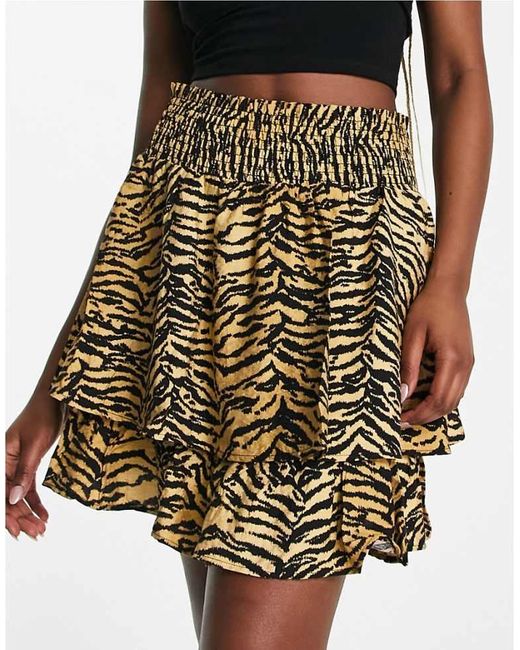 EDITED Orange Ruched Skirt