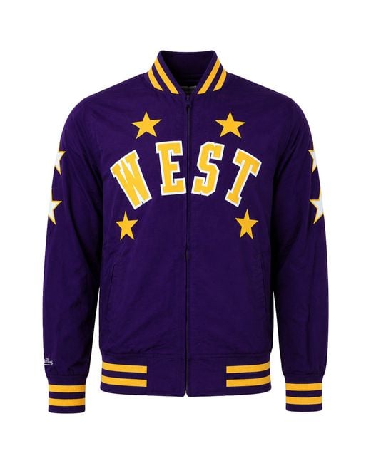 Mitchell & Ness Blue Nba All Star Team History Warm Up 2.0 Jacket for men