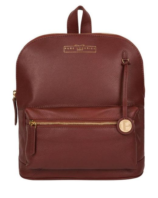 Pure Luxuries Red 'Kinsely' Leather Backpack