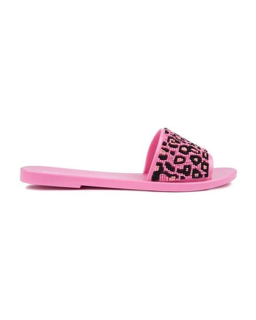 Melissa Savage Slide Sandalen in het Pink