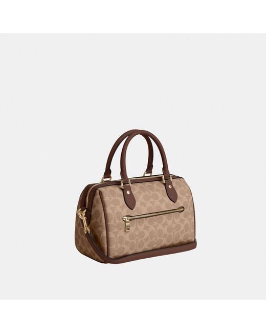 COACH Rowan Satchel in Brown Lyst UK
