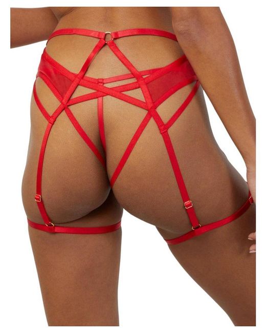 Playful Promises Red Wolf & Whistle Sarah Suspender Belt