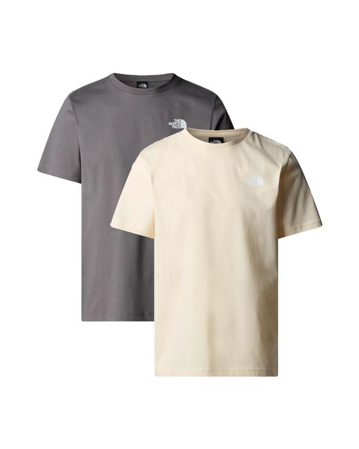 The North Face Natural 2 Pack Short Sleeve Redbox T-Shirt for men