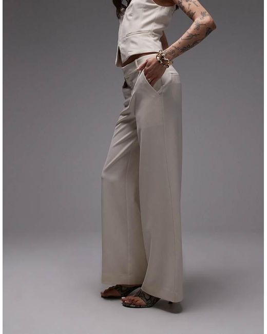 Nia Gray Sage Linen Wide Leg Trousers