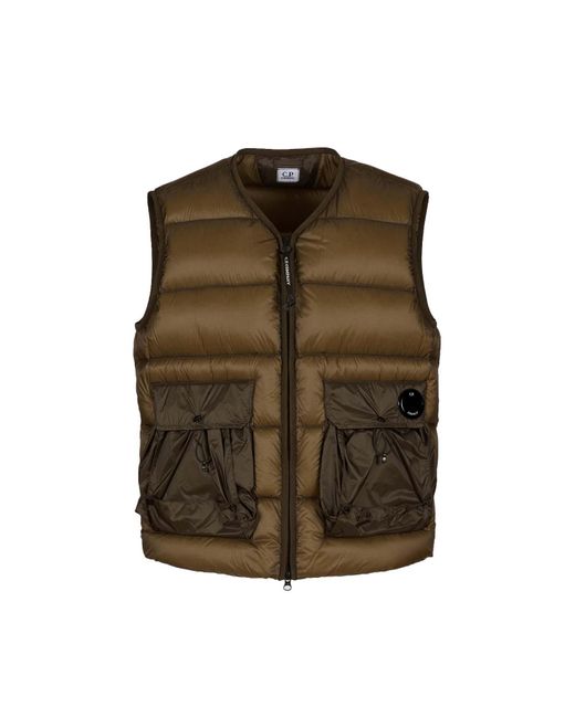 C P Company D.d Shell Gewatteerd Donzen Vest Voor In Olijfkleur in het Green voor heren