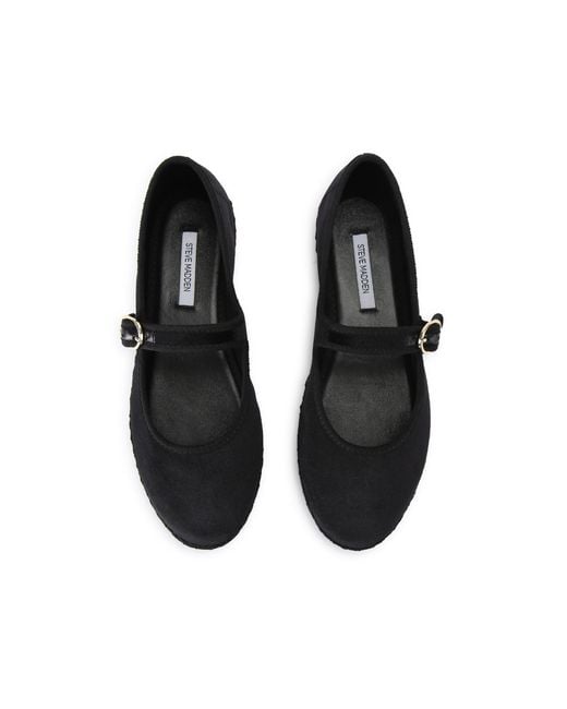 Steve Madden Black Velvet Velma Ballet Flats