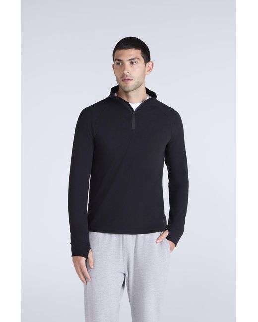 Mountain Warehouse Blue 'Touchdown' Half Zip Midlayer Lightweight Quick Wick Activewear Jumper for men