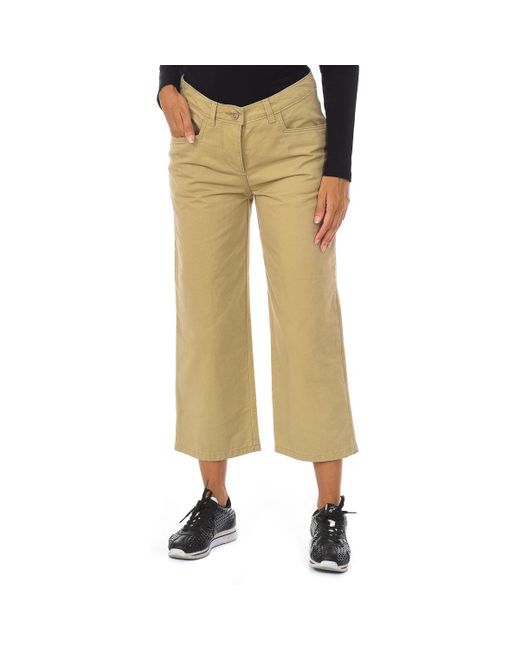 Napapijri Yellow Mono W Pirate Pants With Straight Cut Hems Ga4Fof