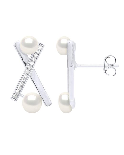 Ateliers Saint Germain White Earrings Strips