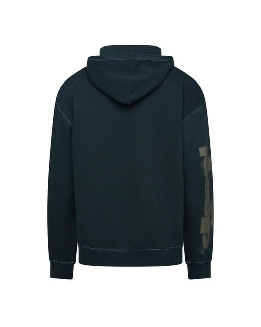 DIESEL Blue Over The Head Hoodie for men