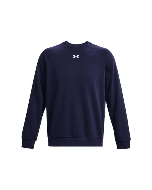 Under Armour Blue Adult Rival Fleece Crew Neck Sweatshirt (Midnight/