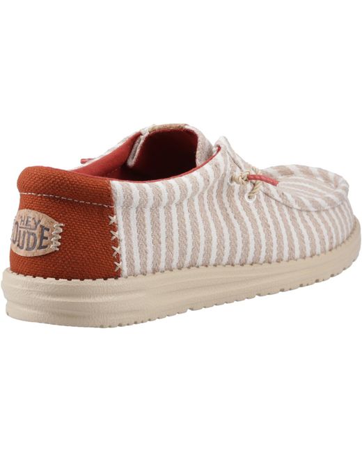 HeyDude White Wally Resort Classic Slip On Shoes for men