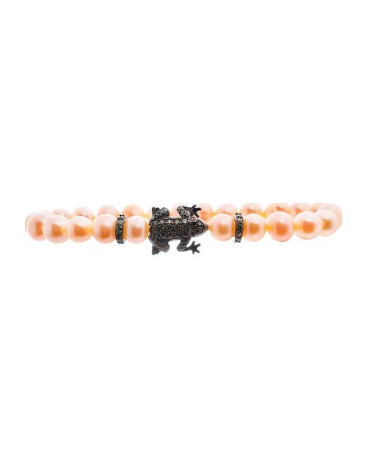 Lancaster White Jla-Br-Frog-3-Pe Ladies Bracelet