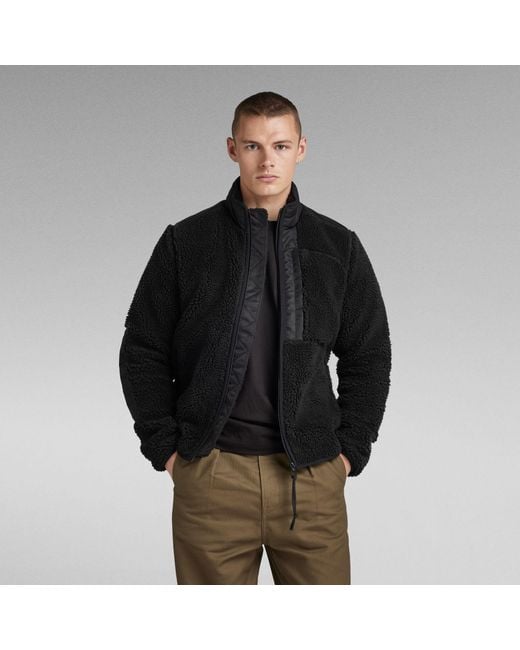 G-Star RAW Black G-Star Raw Fleece Jacket for men